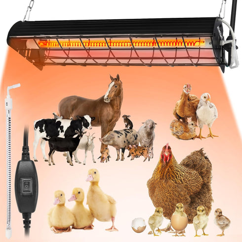 ATHCOHT 400W Heat Lamp for 60 Chickens Upgraded 12000H Large Chicken Coop Brooder