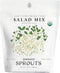 Organic Salad Mix Sprout Seeds (16 oz) Non-GMO, Heirloom Seeds for Sprouting