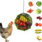Hanging Chicken Feeder - 7.1 Inch Large Iron Chicken Veggie Treat Ball