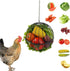 Hanging Chicken Feeder - 7.1 Inch Large Iron Chicken Veggie Treat Ball