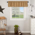 VHC Brands Simple Life Flax Khaki Country Farmhouse Kitchen Window Curtain Valance, 16x72