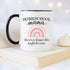 YouNique Designs Homeschool Mom Mug, 11 Ounces Unique Coffee Mug for Mothers Day, Best Mom Ever (Black Handle)