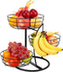Livabber Fruit Basket Bowl with Banana Hanger, Fruit Vegetable Storage Basket with