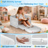 ORWIPO Cozy Kids Sofa Bed with Removable Washable Cover & Backrest Foldable Toddler Chair, Crystal Velvet Furniture
