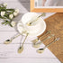 6Pcs/Set Fdit Vintage Carved Coffee Spoon Teaspoon Retro Zinc Alloy Dessert Coffee Tableware Spoons Cutlery