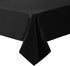 Cupuamon Square Tablecloth 52x52 inch Washable Polyester Fabric for Wedding Party Dining Banquet Decoration (Black)