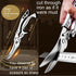 ANDONG Heavy Duty Professional Kitchen Scissors - Ultra Sharp Spring Loaded Stainless Steel Multipurpose Shears for