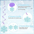 Snowflake Hanging Swirls Decorations, Winter Party Ceiling Streamers Garland for Baby Shower, Birthday, Christmas