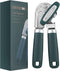 Green Manual Can Opener with Magnet and Sharp Blade, Handheld Openers with Effort-Saving Knob and Multifunctional