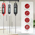 6 Pcs Instant Read Meat Thermometer with Long Probe 9.65 Inch Kitchen Cooking Food Candy Thermometer Waterproof Digital Thermometer for BBQ Water Milk Yogurt Liquid Cooking (Black, White, Red)