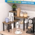 Countertop Organizer, 3 Tier Moveable Corner Shelf for Kitchen, Bathroom, Spice Rack, Rustic Brown