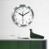 HITO 10 Inch Silent Wall Clock, Battery Operated, Non-Ticking, Glass Cover, Silver Aluminum Frame, Home Decor