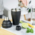 True Ash Stainless Steel Cocktail Shaker - 18 oz for Cold Brew Cocktails, Home Bar Accessories, Matte Black