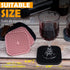 IYYI Silicone Coasters Set of 6, Drink Coasters with Holder, Non-Slip Cup Mat, Deep Tray Absorbent Coaster, Heat