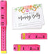 Sparkle and Bash Baby Shower Measuring Game, Pink 28-Piece Set with Guess Cards, Tapes & Sign for Moms