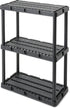 Gracious Living 3 Shelf Knect-A-Shelf Solid Light Duty Storage Unit 12 x 24 x 33 for Home, Garage, Basement