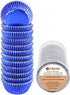 Gifbera Mini Foil Cupcake Liners, Metallic Muffin Baking Cups, 300 Count, Navy Blue
