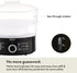 BELLA Two Tier Food Steamer, 7.4 QT, Stainless Steel, Stackable Baskets & Dishwasher Safe Lids