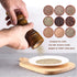 ouktor Set, (5.5inch) Salt and Pepper Grinders Manual Wooden Salt and Pepper Mills Shakers, Ceramic Rotor with Strong