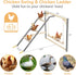 PETSFIT Chicken Perch for Coop-Solid Wood and Rustproof Iron Roosting Bar with Swing - Ideal for Backyard Poultry