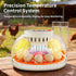 12 Egg Incubators for Hatching Eggs, Temperature and Humidity Control, Automatic Egg Turning, Egg Candler, External