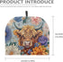 Highland Cow Tea Cozy for Teapot, Insulated Flower Tea Pot Cover, Bohemia Kettle Dust Cover for Kitchen