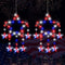 Lewondr 4th of July Decorations, 2 Pack Red White and Blue Window