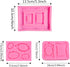 3 Pieces Pink Silicone Picture Frames Mold for Cake Decorating, Sugar Gum Paste, Chocolate Cookies, Resin