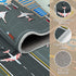 39x59in) Kids Rug,Children's Room Rug, Fun Airport Kids Play Mat,Aerodrome Traffic System Playmat Carpet, Rail City