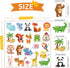 Window Clings Stickers for Kids Window Gel Clings Decals Thick Gel Clings Toddlers and Adults Classroom Home Nursery Airplane Birthday Party Supplies (Animals)