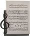 BroadwayGifts Co Black Treble Clef and Sheet Music Acrylic Table Top Picture Frame, 5 inch