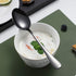 Kyraton 6-Piece 8" Stainless Steel Table Spoon Set, Titanium Black Plating, Gold Soup & Dessert Spoons
