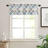 Valances Curtains for Living Room Retro Blue Moroccan Geometric Pattern Semi Sheer Valance Windows Rod Pocket Short Window Treatment Decor Light Filtering Kitchen 42''x12'' by Hostline