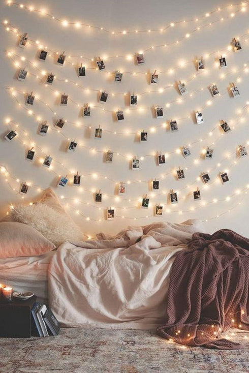 33Ft Photo Clip Fairy Lights with 50 Clips - LECLSTAR 100 LED