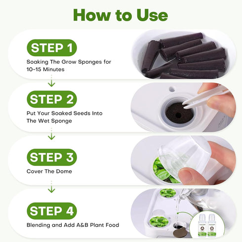 166PCS 600ml 40 40 40 40 1 Ahopegarden Hydroponic Pods Herb Kit: Grow Anything Kit With A&B Plant Food, Grow Sponges