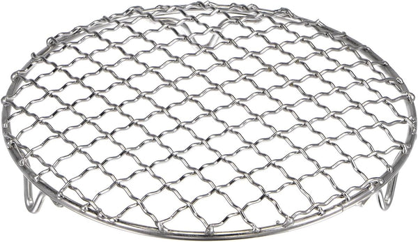 Round Cooking Rack 6.5-inch, 201 Stainless Steel Barbecue Grill Net for Cooking, Baking, Steaming