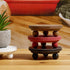 5"Round (Set 2, Defined Deco Mini Wood Risers for Display, Small Rustic Pedestal Display Stand of Wood)