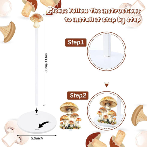 Countertop Namalu Mushroom Paper Towel Holder Mushroom Kitchen Decor Kitchen Fun Paper Towel Holder Dispenser