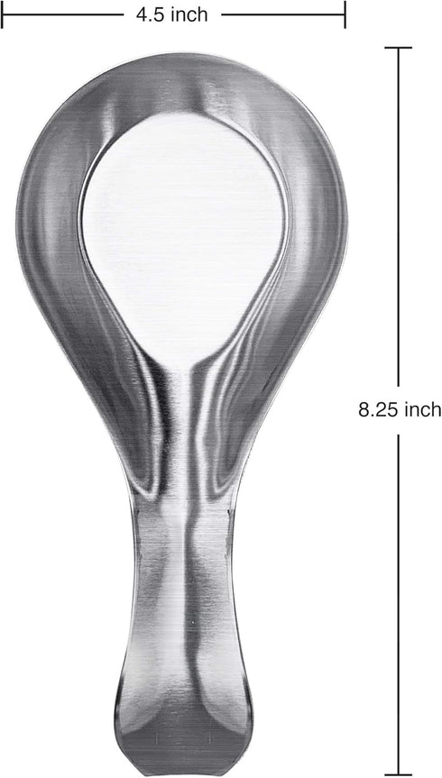 OGGI Stainless Steel Spoon Rest, Long Handle for Kitchen Utensils, Great for Counter, Stove Top, or Coffee Station