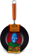 Ken Hom Classic 8-Inch Non-Stick Carbon Steel Mini Wok, Lightweight Stir Fry Pan, Hand Wash Only