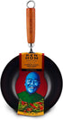 Ken Hom Classic 8-Inch Non-Stick Carbon Steel Mini Wok, Lightweight Stir Fry Pan, Hand Wash Only