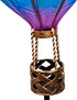 45" Alpine Corporation H Outdoor Solar Hot Air Balloon Spinning Garden Stakes with LED Lights, Blue/Purple