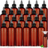 Barydat 24 Pcs Squeeze Bottle Twist Top Applicator Empty Hair Oiling Bottle