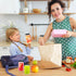 DODHEG 9 2 Pcs Glass Juice Bottle, Bulk Beverage Containers, Drink Containers for Milk, Juice, Drinks Bottle Black Lid
