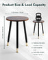 16 Inch 2pcs Round Wood Walut End Table, Small Stable Side Table for Nightstand Living Room Bedroom Sofa Couch Corner