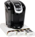 Mind Reader Coffee Pod Organizer with 3 Drawers, 36 Pod Capacity, Countertop Storage, 12.25"L x 13.5"W x 2.5"H, White