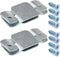 Metal Sectional Couch Connectors, 4 Pcs Furniture Interlocking Bracket with Screws for Loveseat, Recliner, Chair or