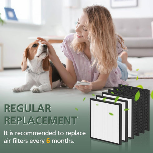 LV-PUR131 Replacement Filters, 3 Pack True HEPA and Activated Carbon for LEVOIT Air Purifier Models
