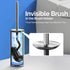 Set: 304 2 Pack HAMITOR Toilet Brush and Holder Stainless Steel Rustproof Toilet Scrubber with Under Rim Deep Cleaning