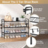 3 33" 4 Closet, VILICK Tier Shoe Rack Wide Metal Shoe Organizer Long Shoe Storage with Side Hooks Sturdy Shoes Shelf
